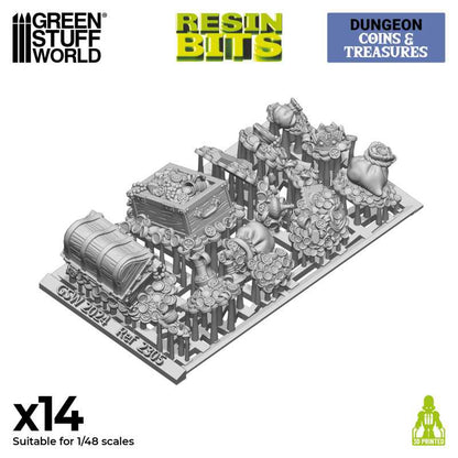 Treasure Pieces - 3D printed set - Green Stuff Worlds