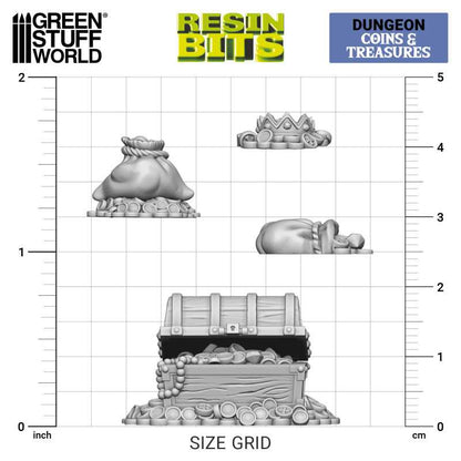 Treasure Pieces - 3D printed set - Green Stuff Worlds