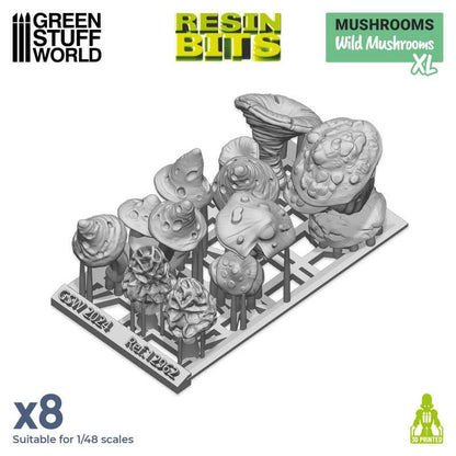 Wild Mushrooms XL - 3D printed set - Green Stuff Worlds