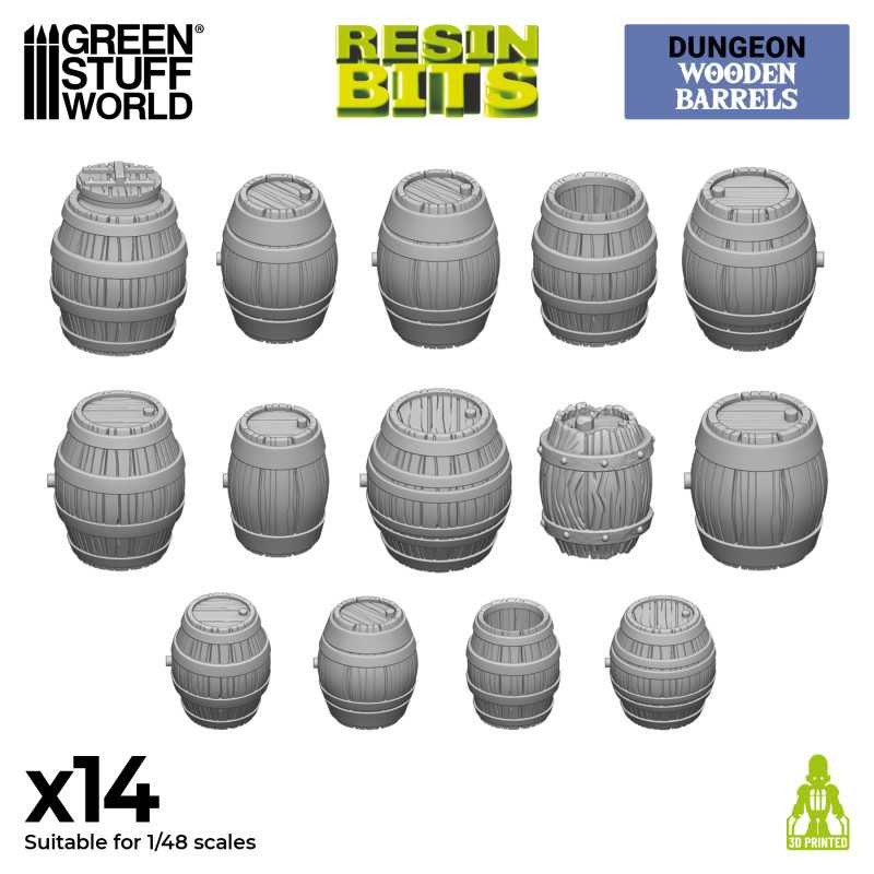 Resin Bits - Wooden Barrels (More Variants)
