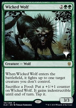 Wicked Wolf (V.2) - Throne of Eldraine: Promos (Rare) [PELD-181]