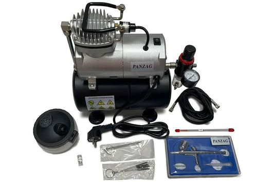 PANZAG Basic value set 7 parts, compressor/airbrush/acc.