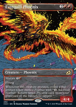 Everquill Phoenix (V.1) - Ikoria: Lair of Behemoths: Extras (Rare) [XIKO-292]