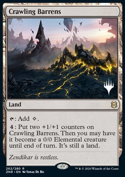 Crawling Barrens (V.1)⁣ - Zendikar Rising: Promos⁣ (Rare)⁣ [262]