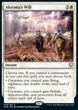 Akroma's Will - Commander Legends (Rare) [CMR-3]