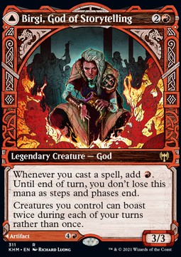 Birgi, God of Storytelling // Harnfel, Horn of Bounty - Kaldheim: Extras (Rare) [XKHM-311]