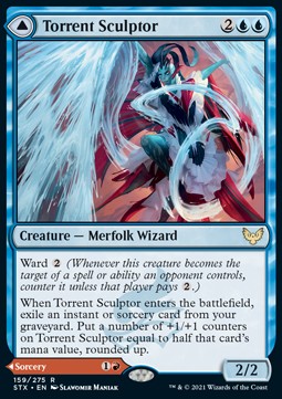 Torrent Sculptor // Flamethrower Sonata⁣ - Strixhaven: School of Mages⁣ (Rare)⁣ [159]