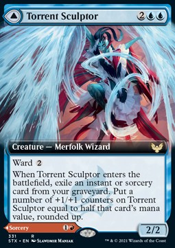 Torrent Sculptor // Flamethrower Sonata⁣ - Strixhaven: School of Mages: Extras⁣ (Rare)⁣ [331]