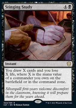 Stinging Study - Commander: Strixhaven (Rare) [C21-44]