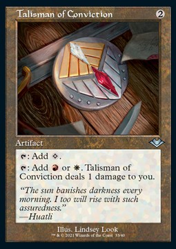 Talisman of Conviction (V.1) - Modern Horizons: Retro Frame Cards (Uncommon) [RMH2-33]