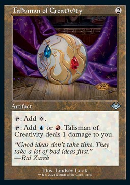 Talisman of Creativity (V.1) - Modern Horizons: Retro Frame Cards (Uncommon) [RMH2-34]