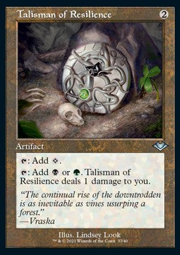 Talisman of Resilience (V.1) - Modern Horizons: Retro Frame Cards (Uncommon) [RMH2-37]