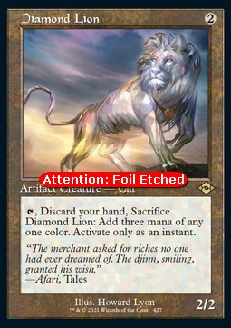 Diamond Lion (V.2) - Modern Horizons 2: Extras (Rare) [XMH2-427]