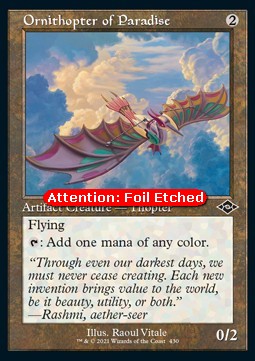 Ornithopter of Paradise (V.2) - Modern Horizons 2: Extras (Common) [XMH2-430]