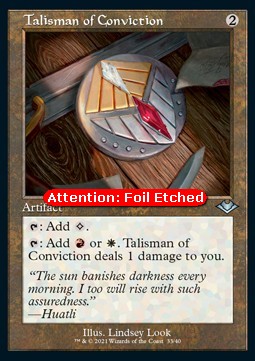 Talisman of Conviction (V.2) - Modern Horizons: Retro Frame Cards (Uncommon) [RMH2-33]