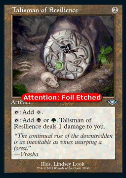 Talisman of Resilience (V.2) - Modern Horizons: Retro Frame Cards (Uncommon) [RMH2-37]