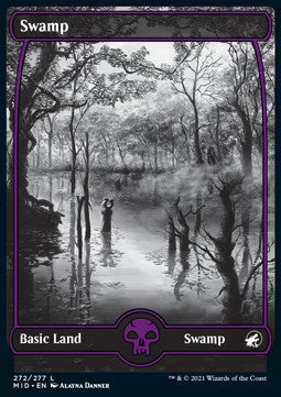 Swamp (V.1) - Innistrad: Midnight Hunt (Land) [MID-272]