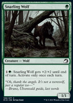 Snarling Wolf - Innistrad: Midnight Hunt (Common) [MID-199]