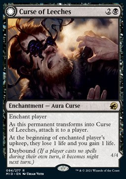 Curse of Leeches // Leeching Lurker - Innistrad: Midnight Hunt (Rare) [MID-94]