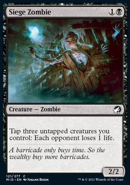 Siege Zombie - Innistrad: Midnight Hunt (Common) [MID-121]