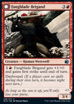 Fangblade Brigand // Fangblade Eviscerator - Innistrad: Midnight Hunt (Uncommon) [MID-139]