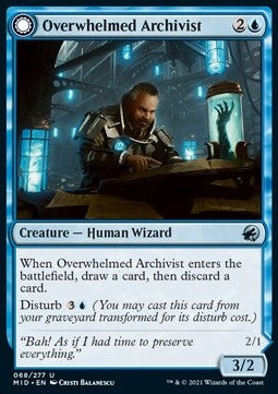Overwhelmed Archivist // Archive Haunt - Innistrad: Midnight Hunt (Uncommon) [MID-68]