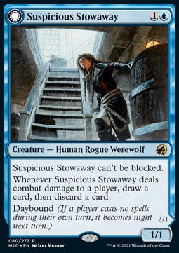 Suspicious Stowaway // Seafaring Werewolf - Innistrad: Midnight Hunt (Rare) [MID-80]