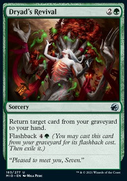 Dryad's Revival - Innistrad: Midnight Hunt (Uncommon) [MID-183]