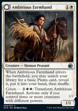 Ambitious Farmhand // Seasoned Cathar - Innistrad: Midnight Hunt (Uncommon) [MID-2]