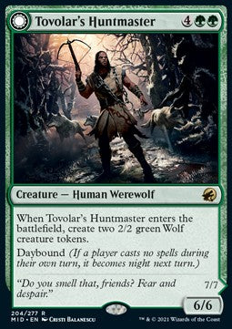 Tovolar's Huntmaster // Tovolar's Packleader - Innistrad: Midnight Hunt (Rare) [MID-204]