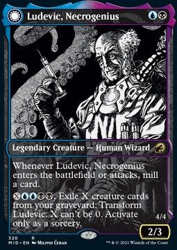Ludevic, Necrogenius // Olag, Ludevic's Hubris - Innistrad: Midnight Hunt: Extras (Rare) [XMID-320]