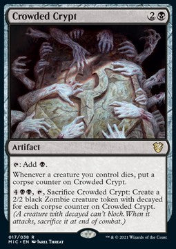 Crowded Crypt (V.1) - Commander: Innistrad: Midnight Hunt (Rare) [MIC-17]