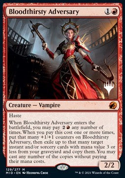 Bloodthirsty Adversary (V.2)⁣ - Innistrad: Midnight Hunt: Promos⁣ (Mythic)⁣ [129]
