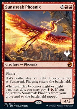 Sunstreak Phoenix (V.2) - Innistrad: Midnight Hunt: Promos (Mythic) [PMID-162]