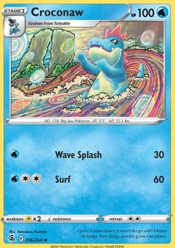 Croconaw⁣ - Fusion Strike⁣ (Uncommon)⁣ [056]