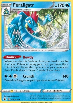 Feraligatr⁣ - Fusion Strike⁣ (Holo Rare)⁣ [057]