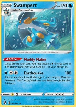 Swampert⁣ - Fusion Strike⁣ (Holo Rare)⁣ [064]