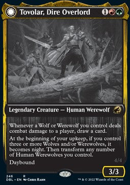 Tovolar, Dire Overlord // Tovolar, the Midnight Scourge - Innistrad: Double Feature (Rare) [DBL-246]