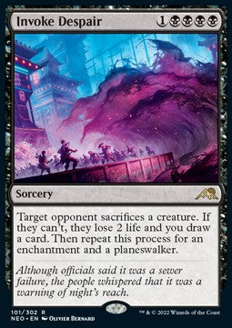 Invoke Despair - Kamigawa: Neon Dynasty (Rare) [NEO-101]