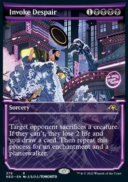 Invoke Despair (V.1) - Kamigawa: Neon Dynasty: Extras (Rare) [XNEO-379]