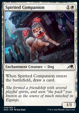 Spirited Companion - Kamigawa: Neon Dynasty (Common) [NEO-38]