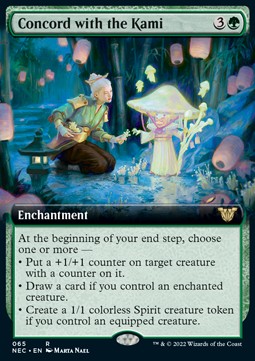 Concord with the Kami (V.2) - Commander: Kamigawa: Neon Dynasty (Rare) [NEC-65]