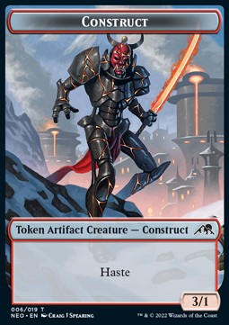 Construct Token (Red 3/1) - Kamigawa: Neon Dynasty: Extras (Token) [XNEO-T06]