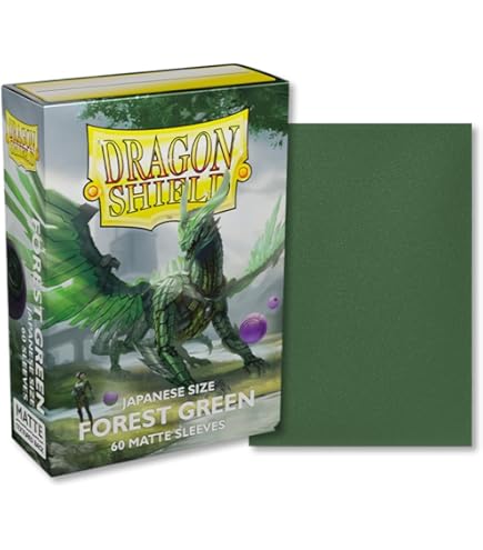 Dragon Shield 60 Matte Sleeves (Japanese Size) - Forest Green