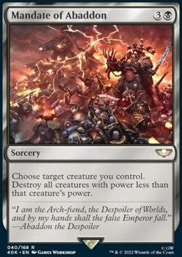 Mandate of Abaddon - Universes Beyond: Warhammer 40,000 (Rare) [40K-40]