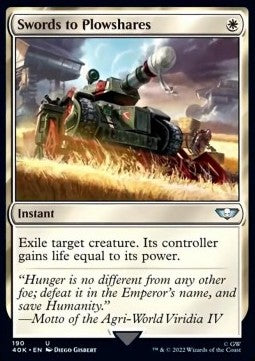 Swords to Plowshares - Universes Beyond: Warhammer 40,000 (Uncommon) [40K-190]