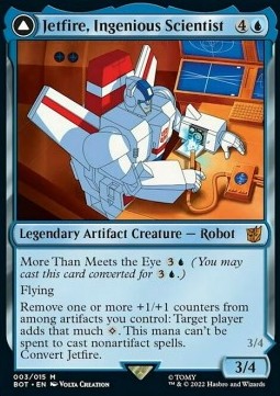 Jetfire, Ingenious Scientist // Jetfire, Air Guardian (V.1) - Universes Beyond: Transformers (Mythic) [BOT-3]