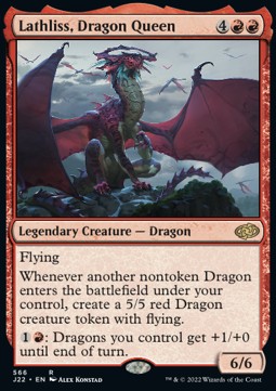 Lathliss, Dragon Queen⁣ - Jumpstart 2022⁣ (Rare)⁣ [566]