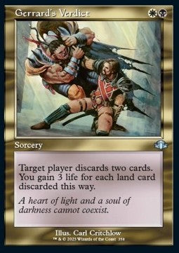 Gerrard's Verdict - Dominaria Remastered: Extras (Uncommon) [XDMR-358]