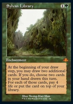Sylvan Library (V.1)⁣ - Dominaria Remastered: Extras⁣ (Mythic)⁣ [350]
